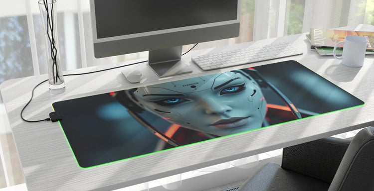 Futuristic design mouse pad for gaming