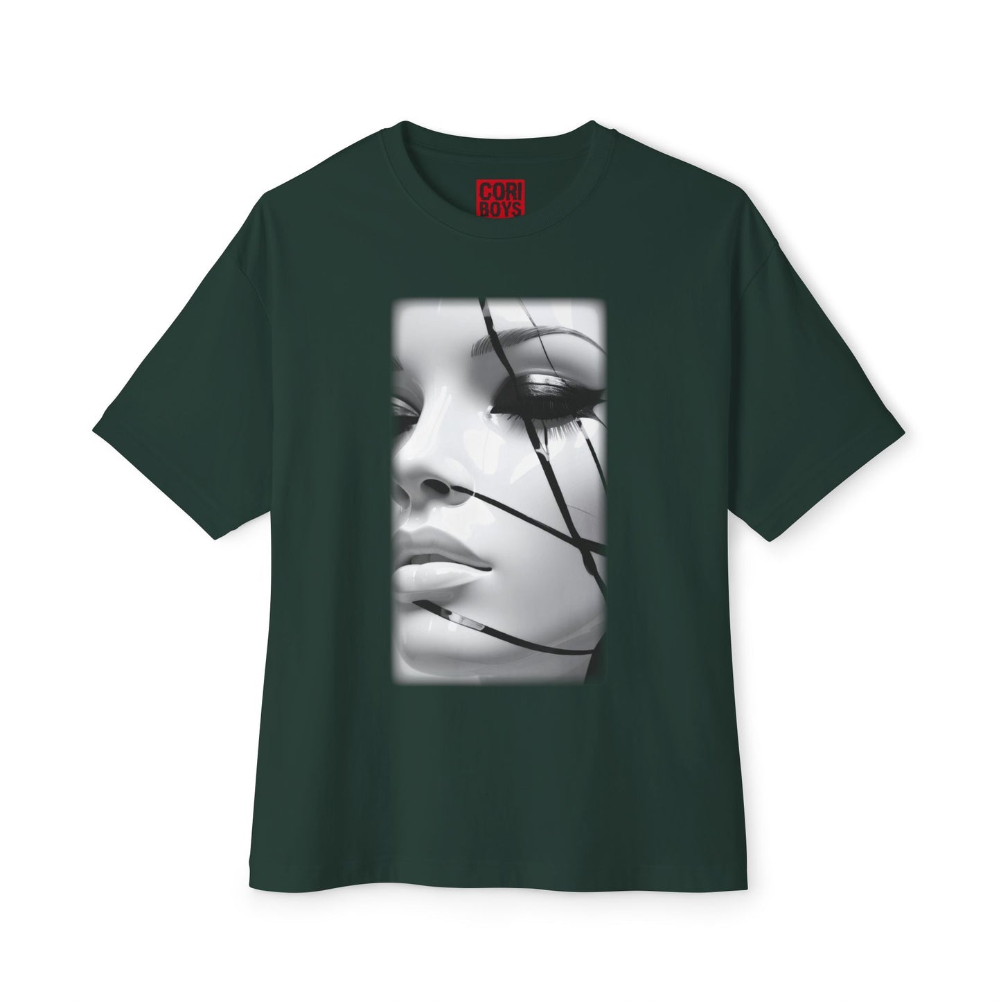 Chic Oversized Graphic Tee with Striking Design, Streetwear, Casual Style, Fashion Statement, Gift for Art Lovers