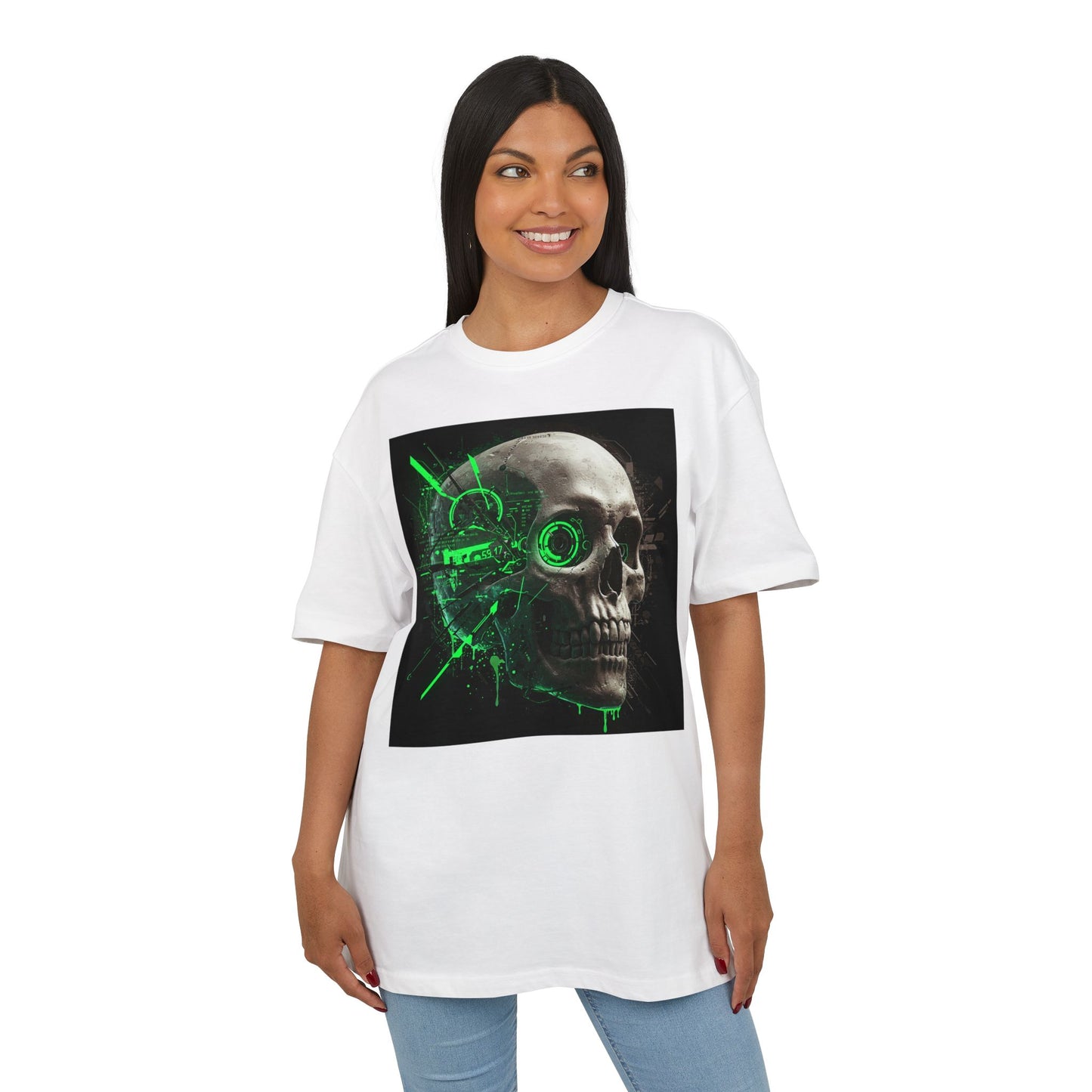 Edgy Graphic Oversize Tee | Skull Design | Streetwear Style, Casual Outfit, Music Festival Essential, Unique Gift, Unisex Apparel