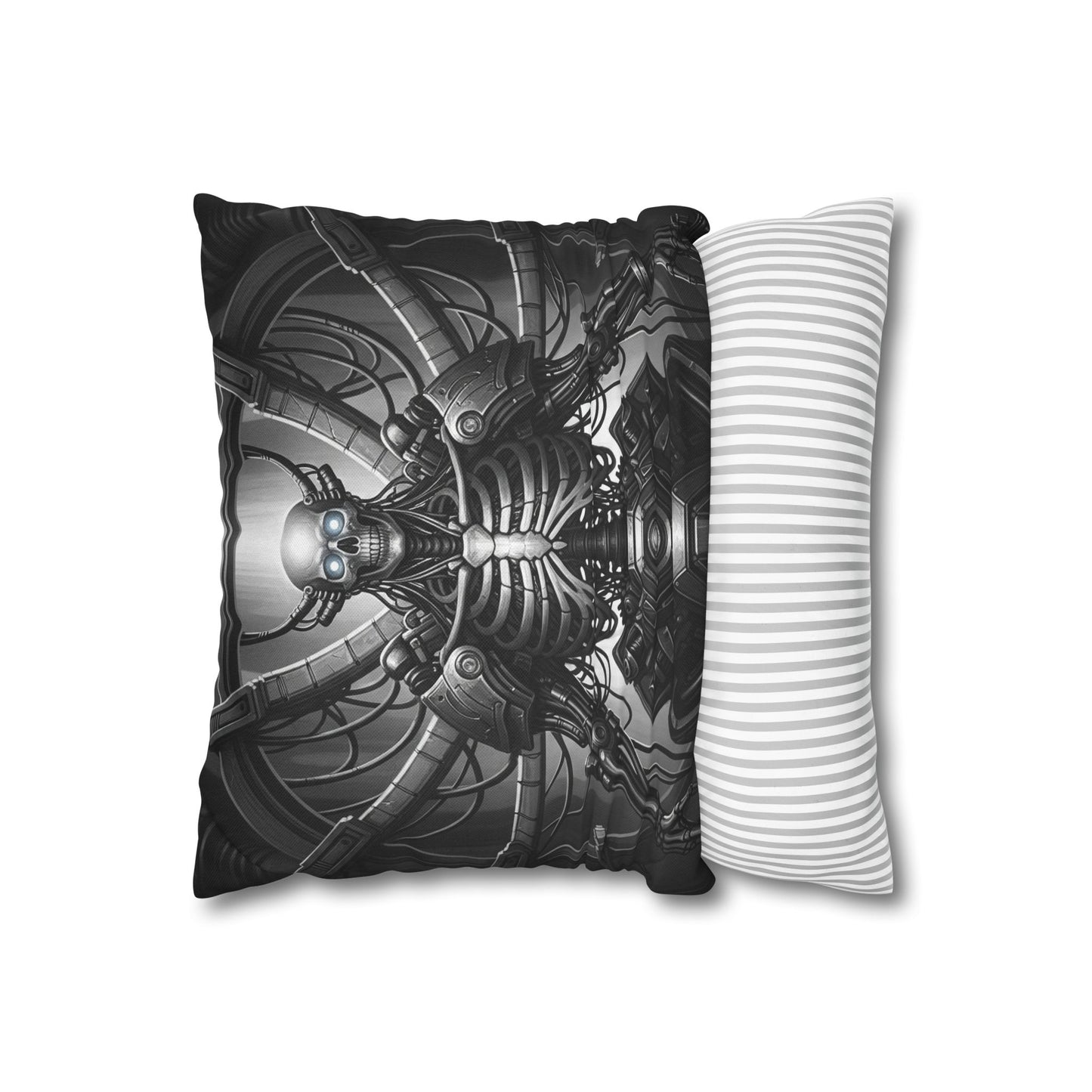 Gothic Skeleton Pillowcase - Dark Decor for Halloween, Bohemian Home, Gothic Style, Sofa Cushion, Unique Gift