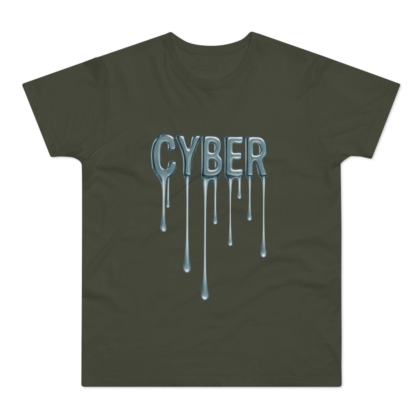 Cool Drippy Cyber T-Shirt, Unisex Graphic Tee, Casual Wear, Tech Enthusiast Gift, Trendy Streetwear for All Occasions