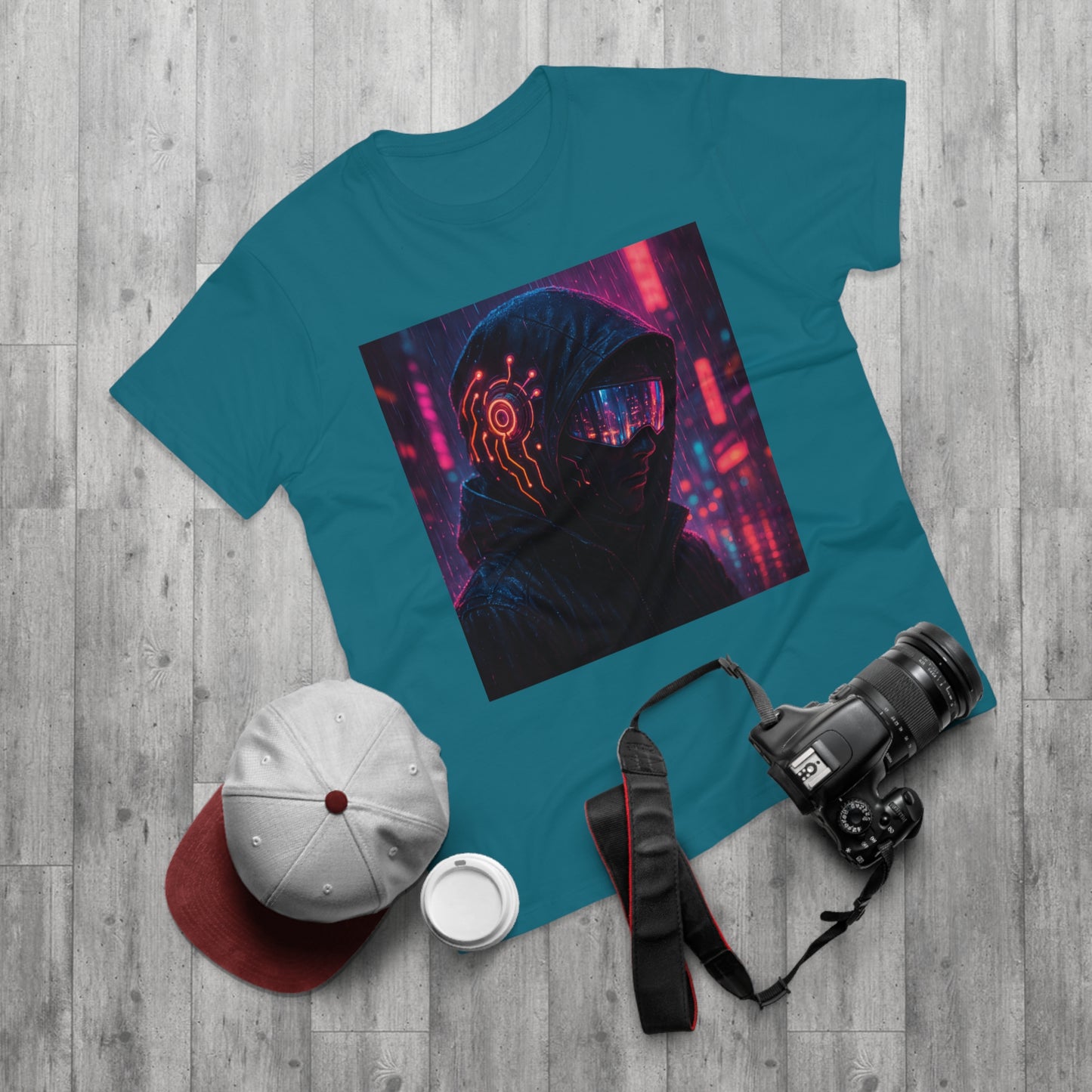 Cyberpunk Graphic Tee for Men & Women, Futuristic Streetwear, Perfect Gift for Gamers, Casual Wear for Tech Enthusiasts, Urban Style T-Shirt