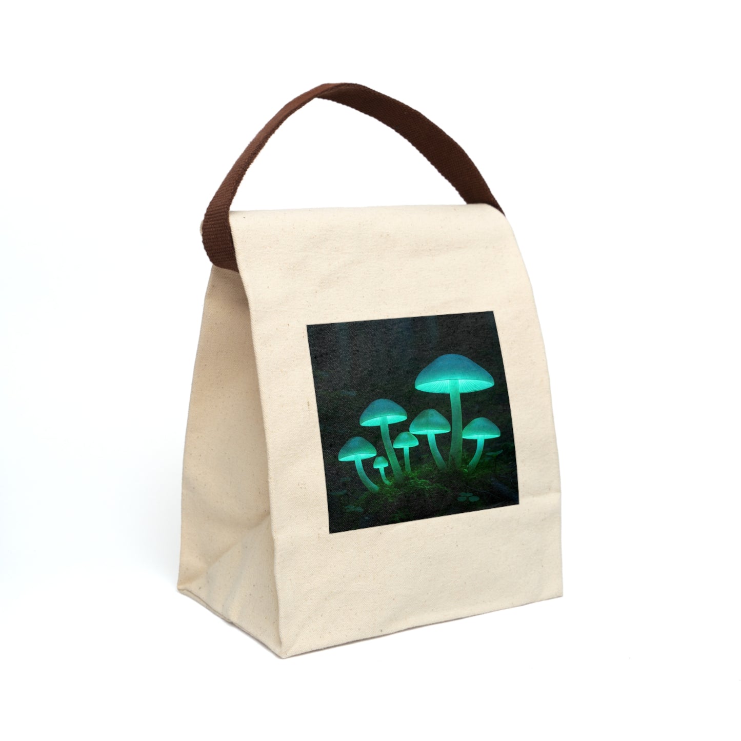 Glowing Mushroom Lunch Bag, Eco-Friendly Tote, Unique Gift for Nature Lovers, Picnic Essentials, Kids' Lunchbox