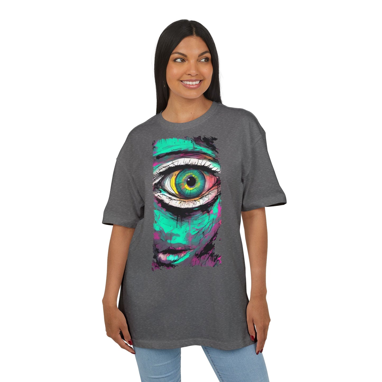 Stylish Eye Graphic Tee, Unisex Oversized T-Shirt, Casual Wear, Street Style, Gift for Art Lovers, Funky Apparel