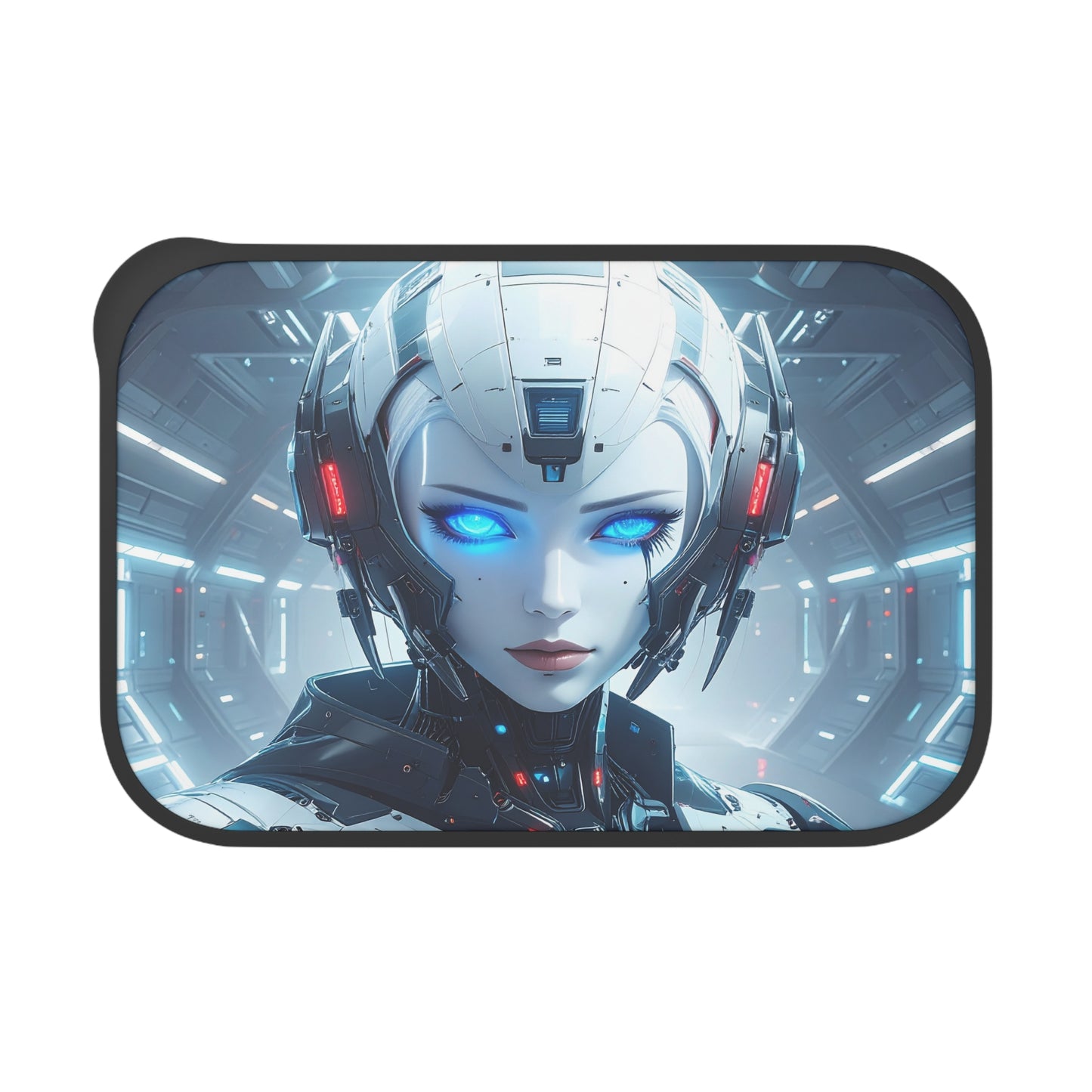 Futuristic Bento Box with Utensils, Space Design Lunch Container, Gift for Tech Lovers, Sci-Fi Bento, Robotic Meal Prep