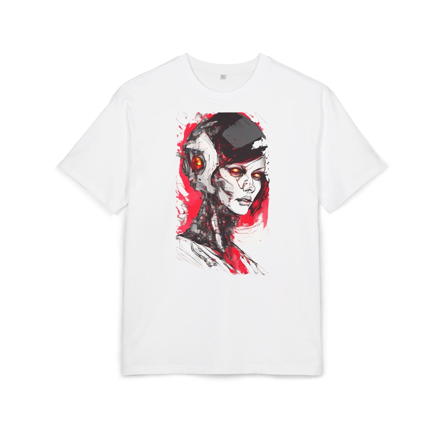 Cyberpunk-Inspired Unisex Heavy Oversize Tee | Graphic Tee, Streetwear, Gift for Gamers, Unique Fashion, Modern Art Apparel