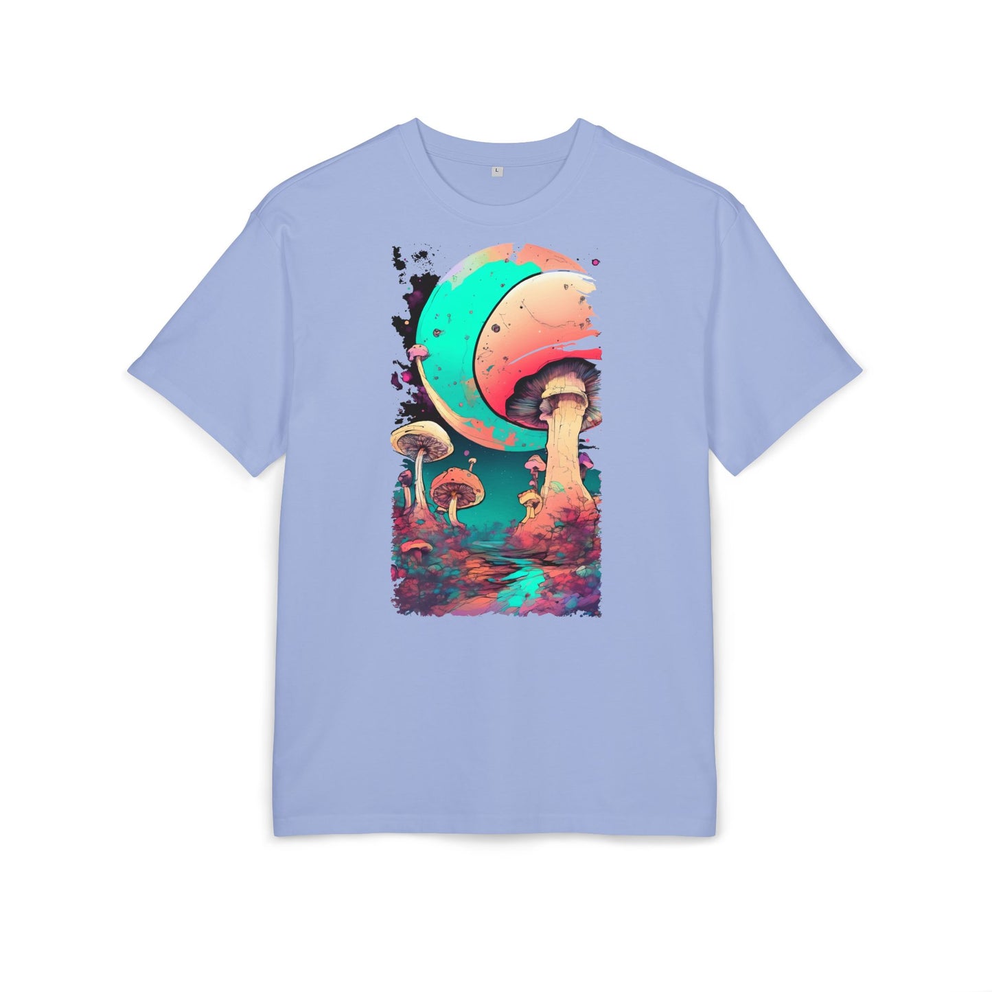 Cosmic Mushroom Graphic Tee, Unisex Oversized Shirt, Boho Vibe Top, Festival Wear, Unique Gift for Nature Lovers, Relaxed Fit Shirt