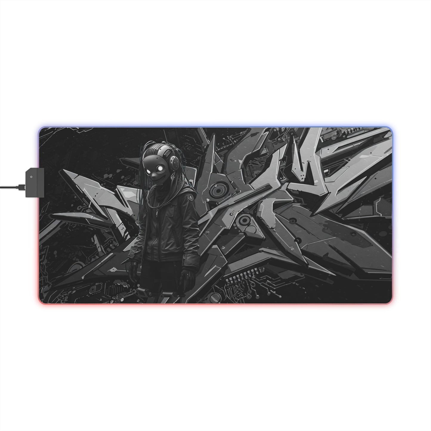 LED Gamer Mouse Pad with Futuristic Design - Perfect for Gaming Setup