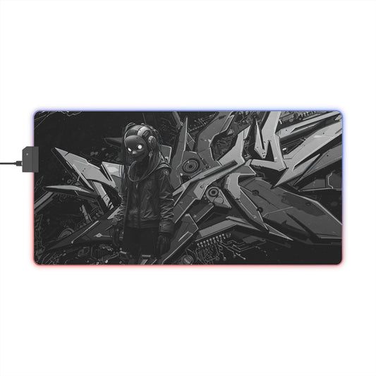 LED Gamer Mouse Pad with Futuristic Design - Perfect for Gaming Setup