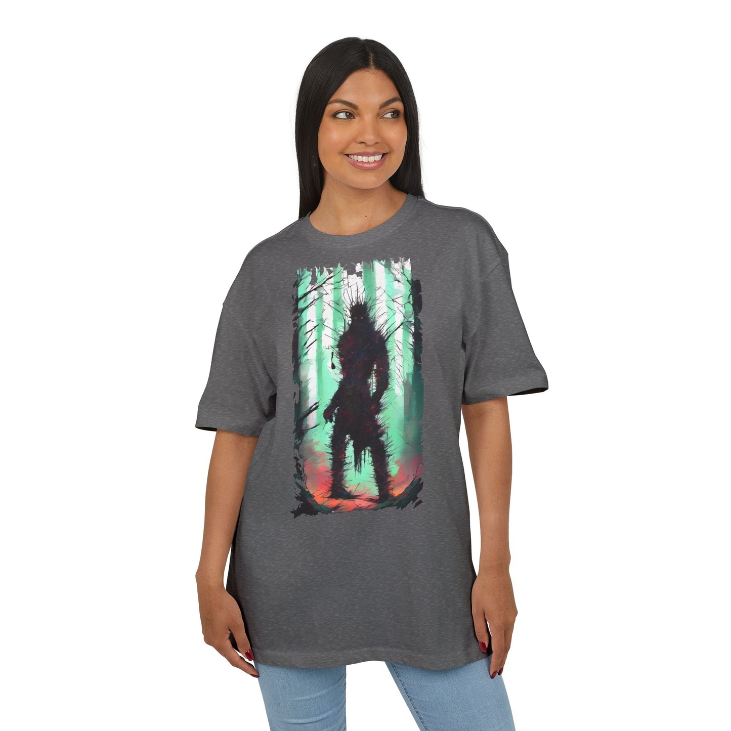 Unisex Oversized Graphic Tee with Forest Silhouette | Comfy Casual Wear, Gift for Nature Lovers, Ideal for Camping, Hiking, Everyday Style