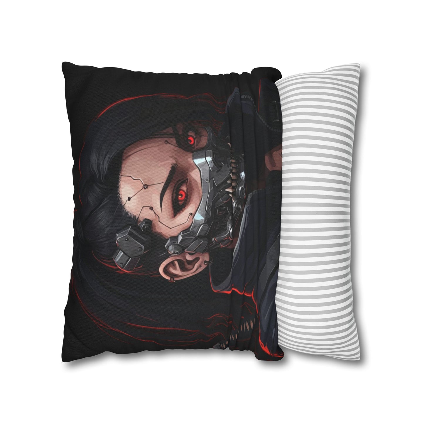 Cyberpunk-Style Velvet Pillowcase, Decorative Pillow, Home Decor, Unique Gift, Futuristic Accent, Gaming Room Decoration