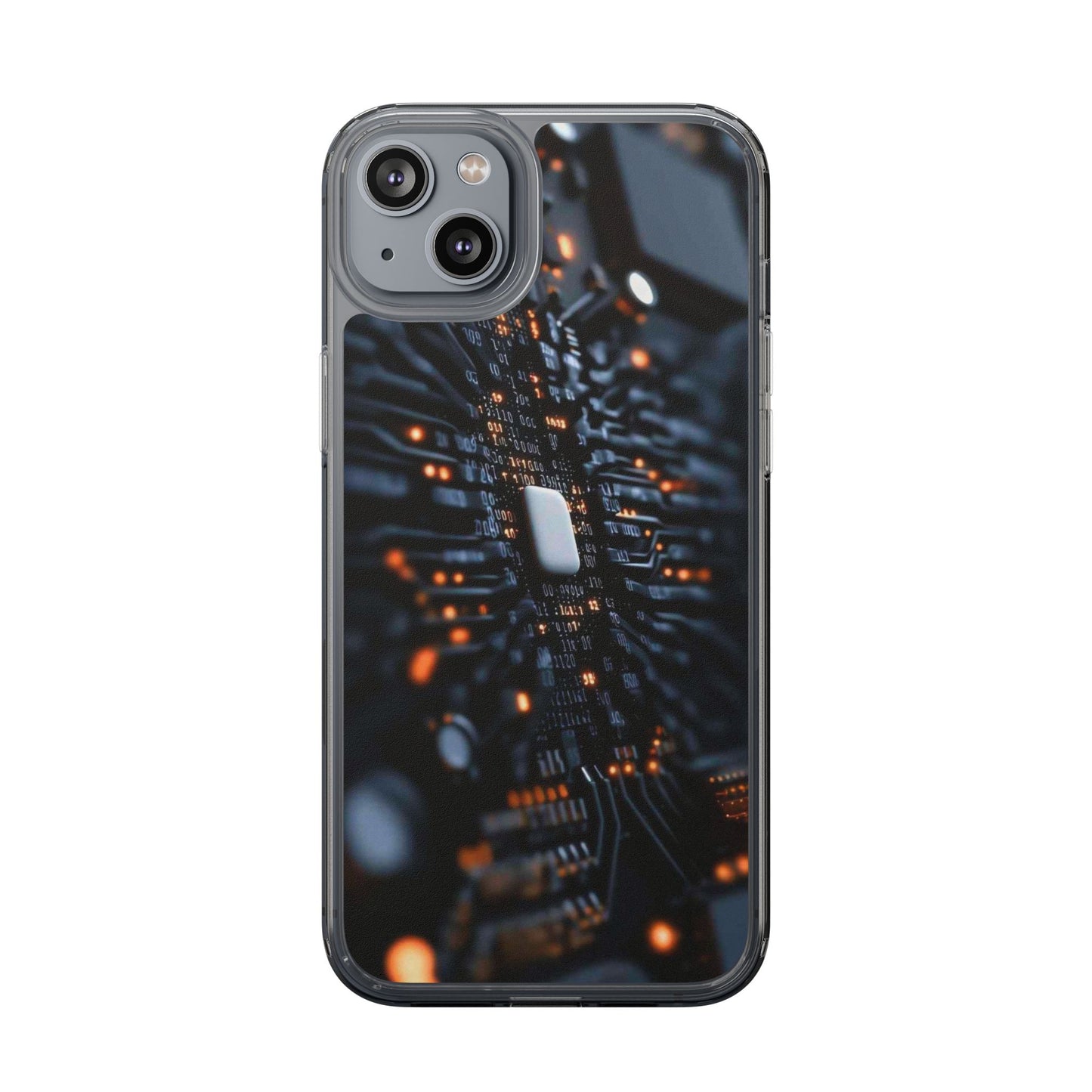 Clear Phone Case with Cyber Print