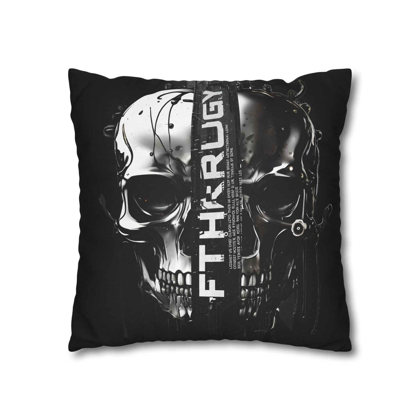 Gothic Skull Pillowcase - Edgy Home Decor, Alternative Gift, Bedroom Accent, Halloween Decor, Boho Pillow Cover