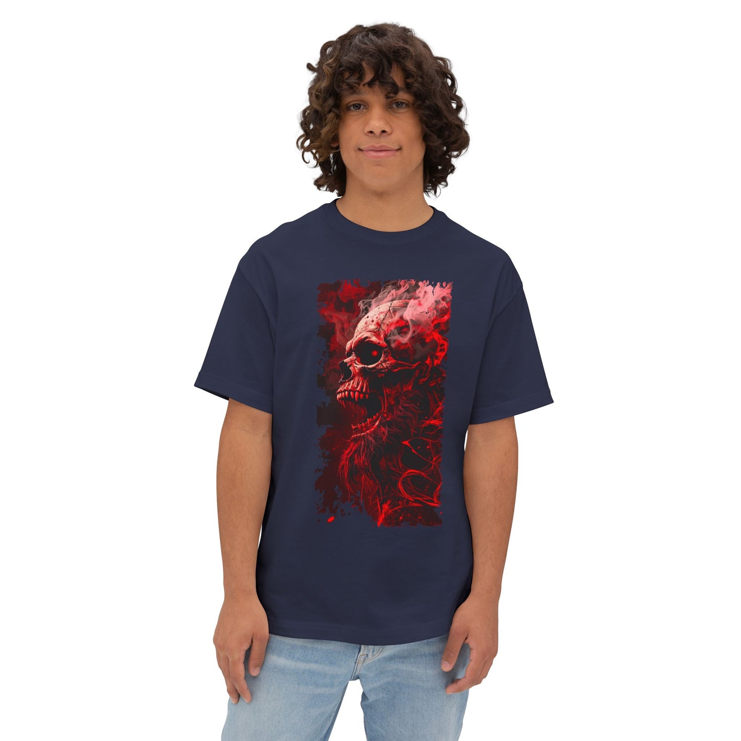 Gothic Skull Graphic Tee, Unisex Oversized T-Shirt, Edgy Streetwear, Halloween Apparel, Alternative Fashion, Gift for Goth Friends