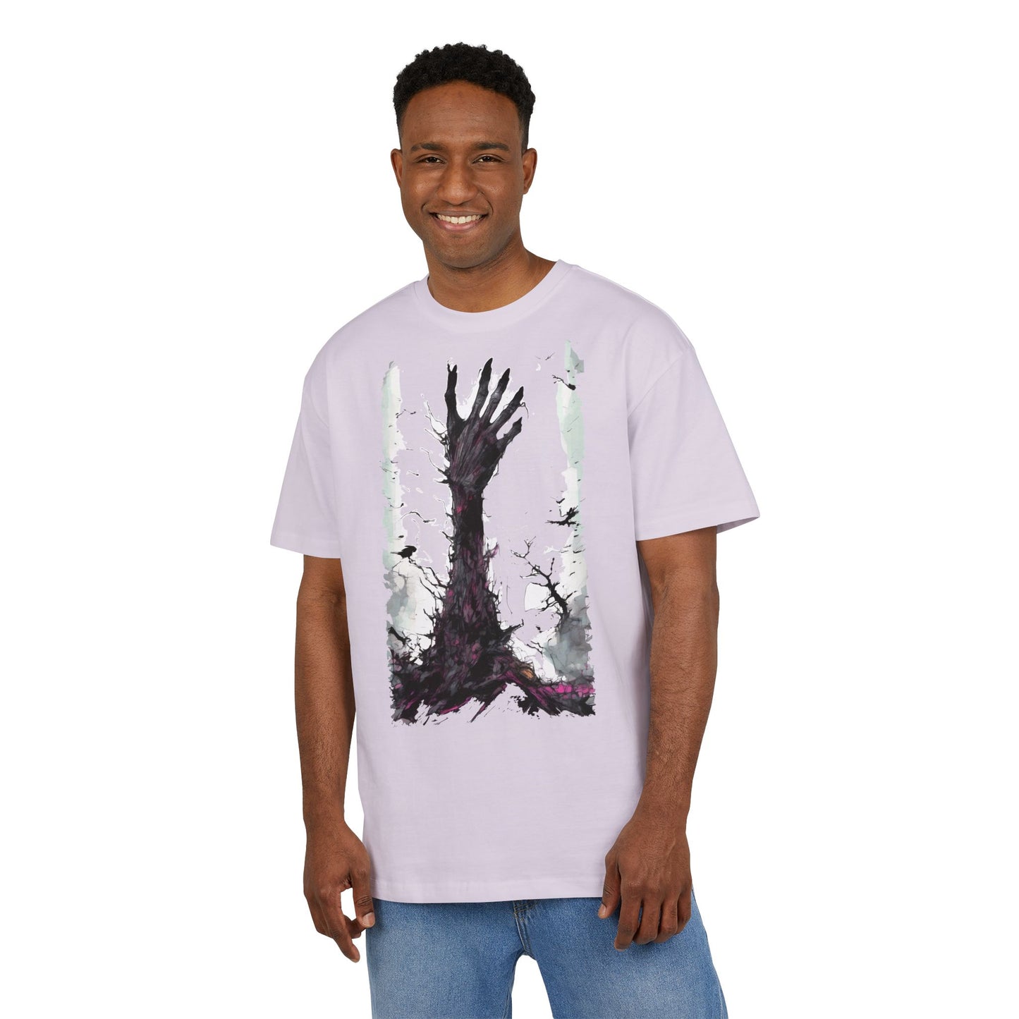 Artistic Oversized Unisex Tee, Graphic Tee, Casual Wear, Streetwear Style, Gift for Art Lovers, Unique T-Shirt Design