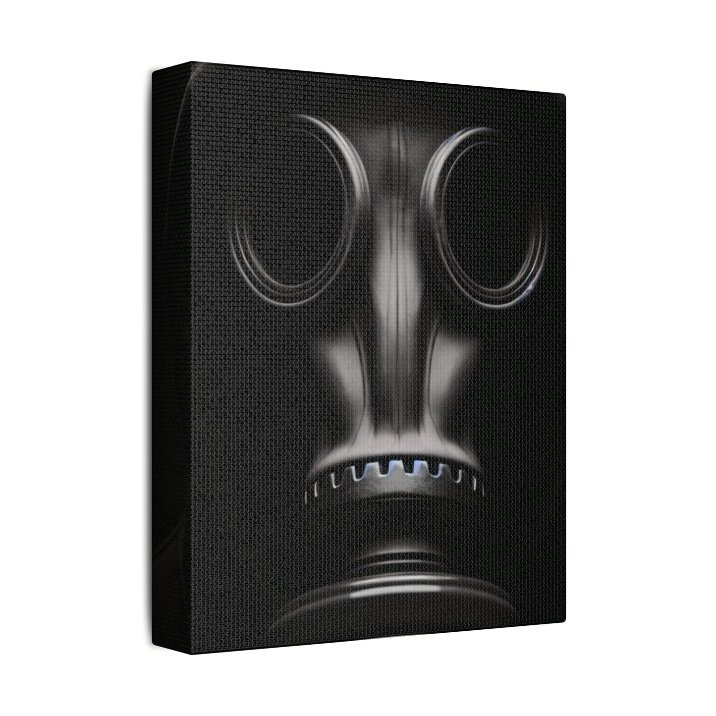 Stylish Gas Mask Art Canvas, Dark Aesthetic Wall Decor, Unique Gift for Art Lovers, Modern Home Accent, Gothic Room Art