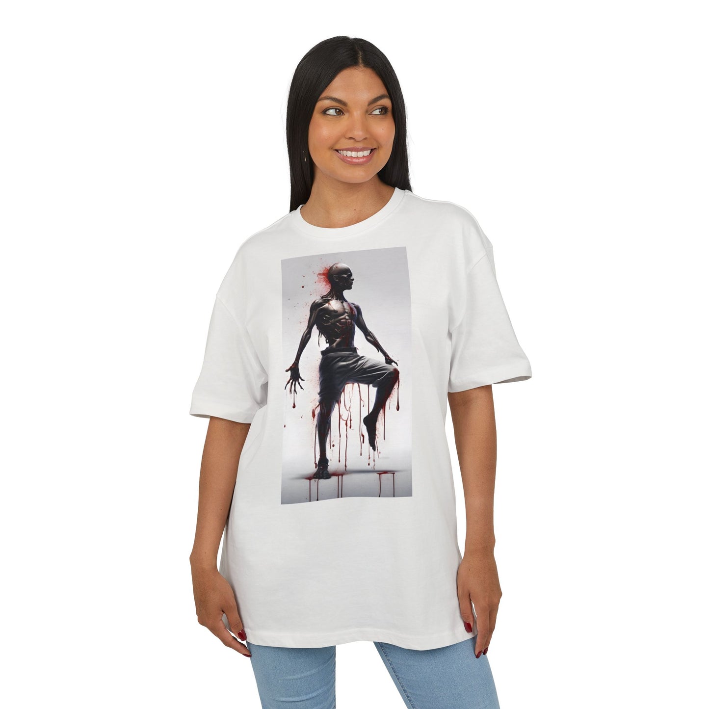 Bold Artistic Unisex Tee, Casual Street Style Shirt, Comfortable Graphic Top, Gift for Art Lovers, Unique Fashion Statement