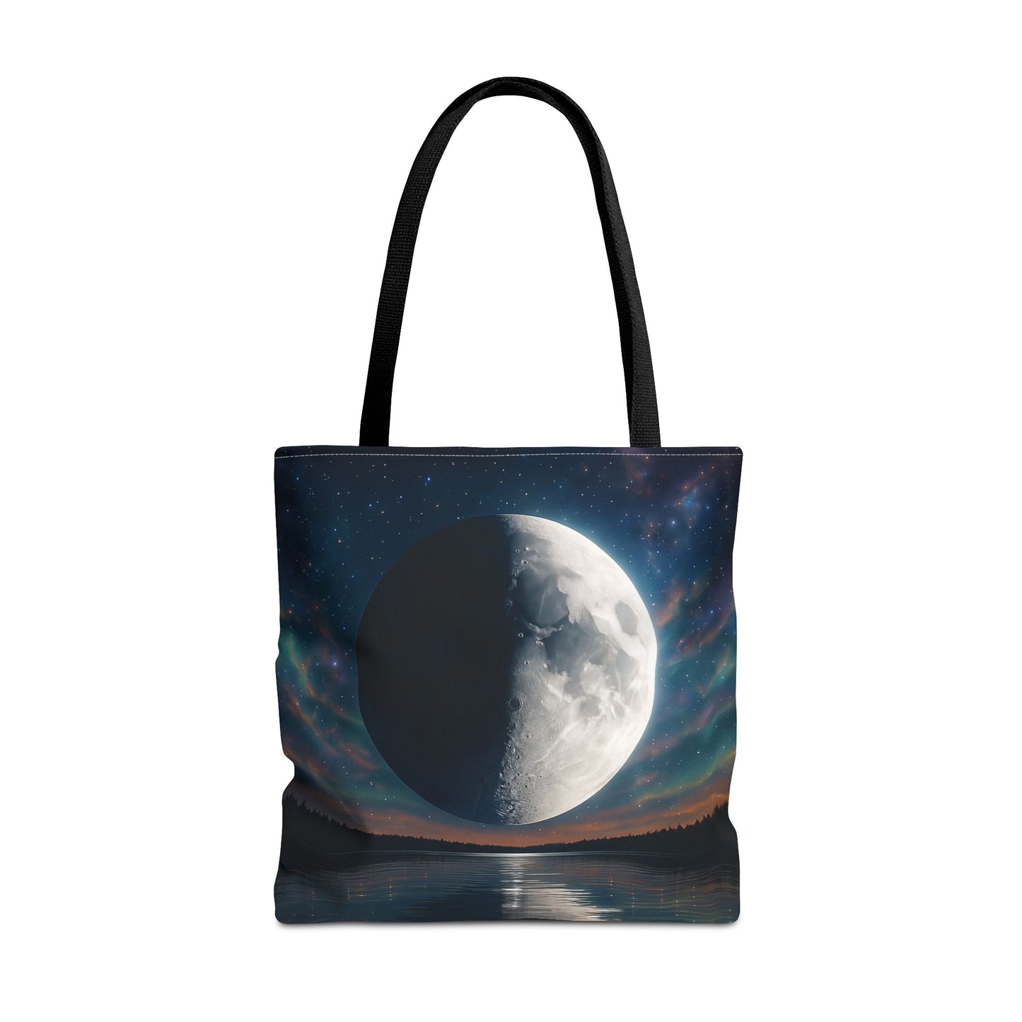 Lunar Dreams Tote Bag, Cosmic Canvas Bag, Astrology Gift, Celestial Purse, Boho Moon Tote, Night Sky Shopping Bag