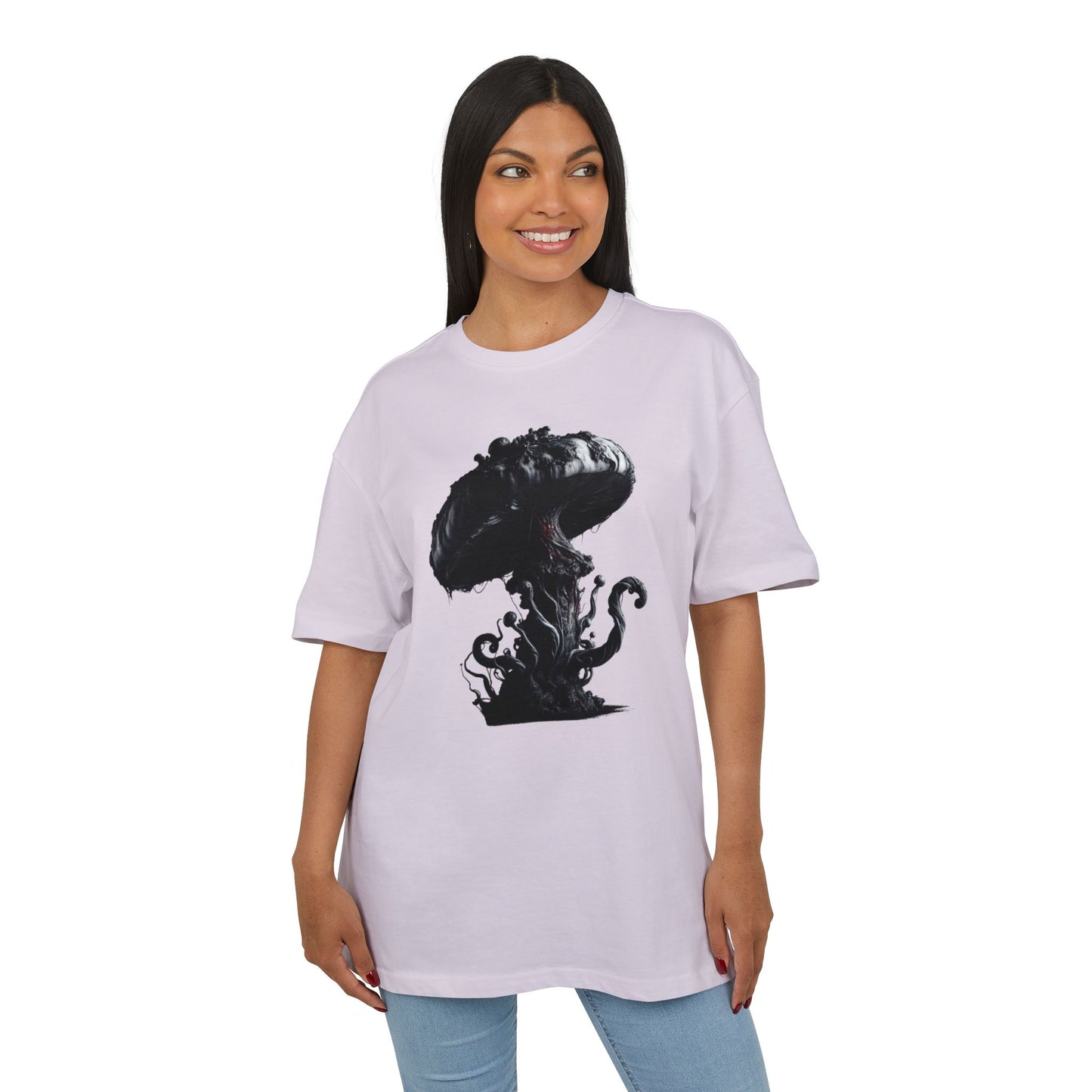 Vintage Mushroom Graphic Unisex Heavy Oversize Tee