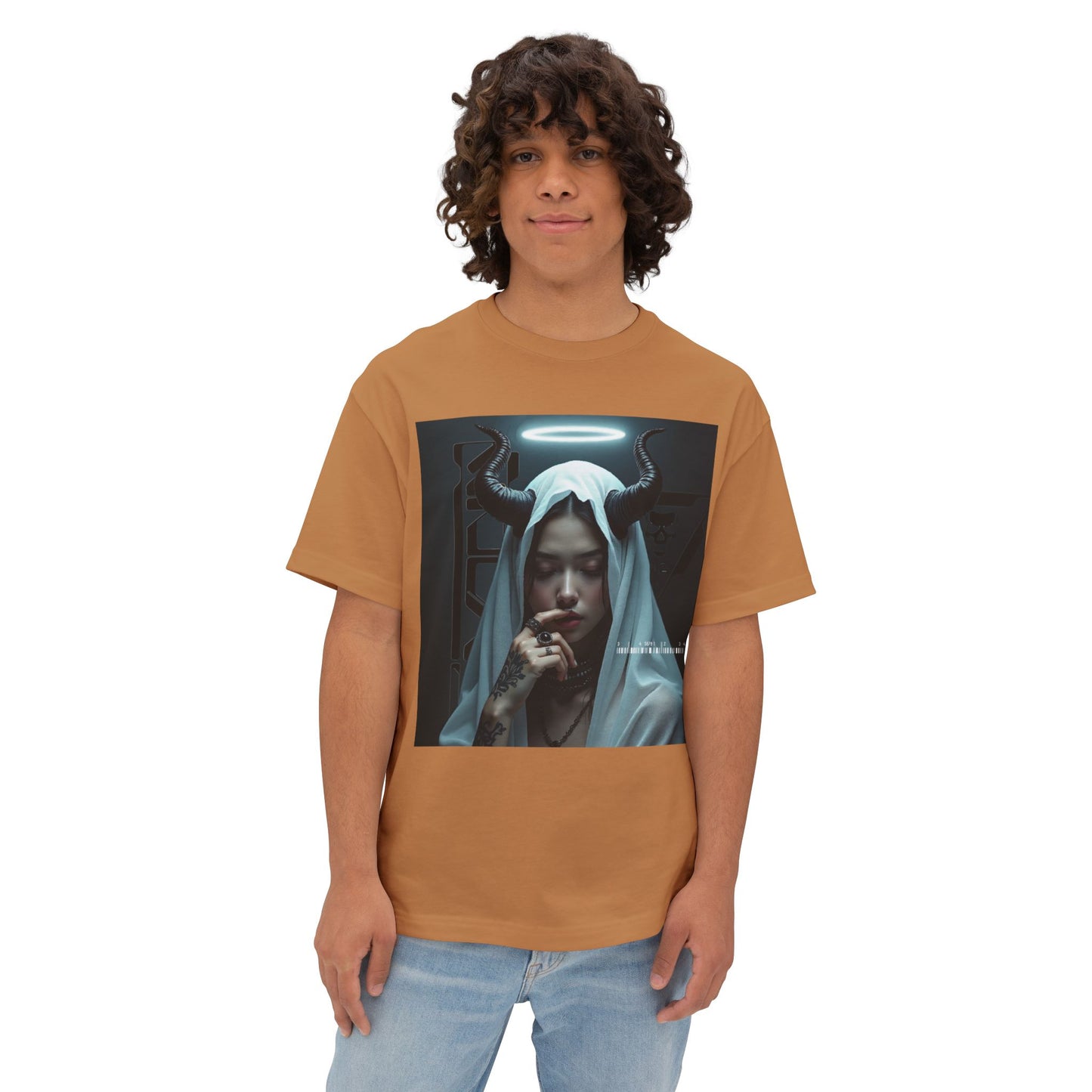 Gothic Inspired Oversized Tee - Perfect for Halloween, Music Festivals, Casual Wear, Alternative Fashion, Unique Gift Ideas