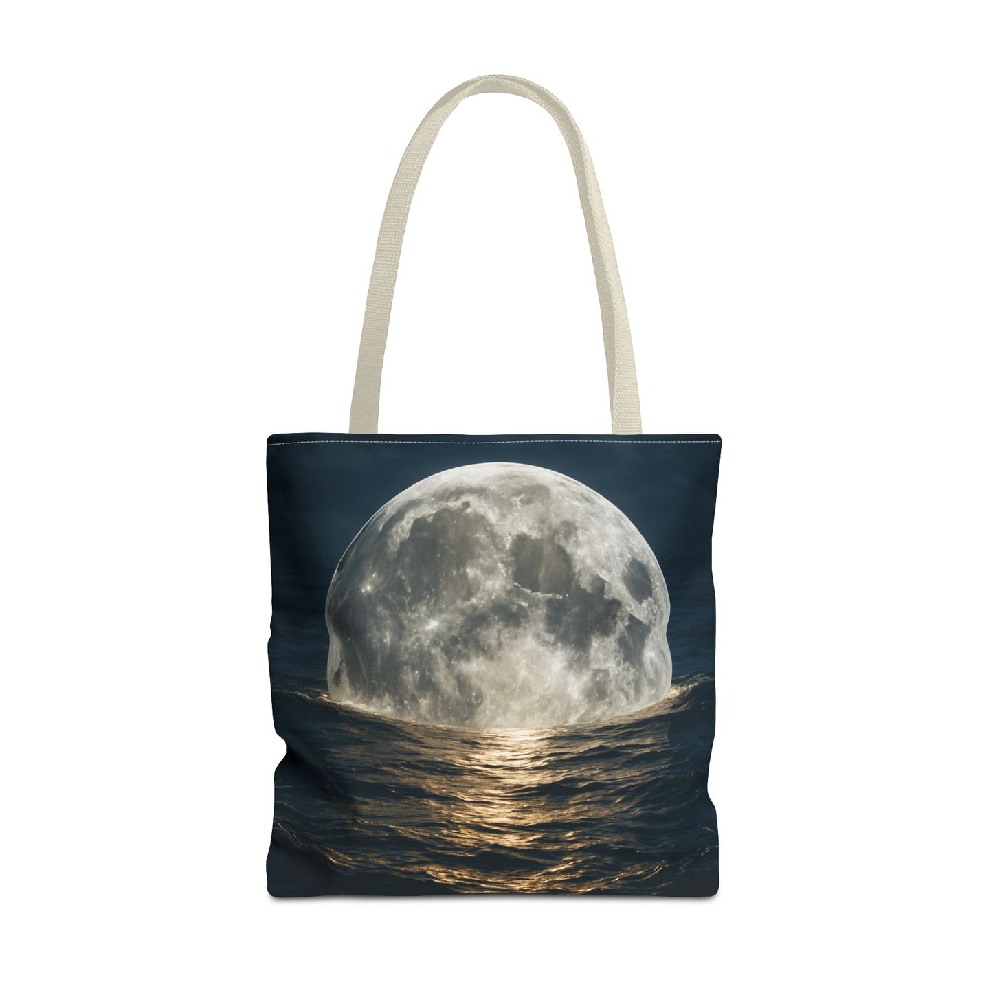 Moonlit Ocean Tote Bag - Night Sky, Beach, Stylish, Eco-Friendly, Great Gift for Friends, Perfect for Travel, Shopping