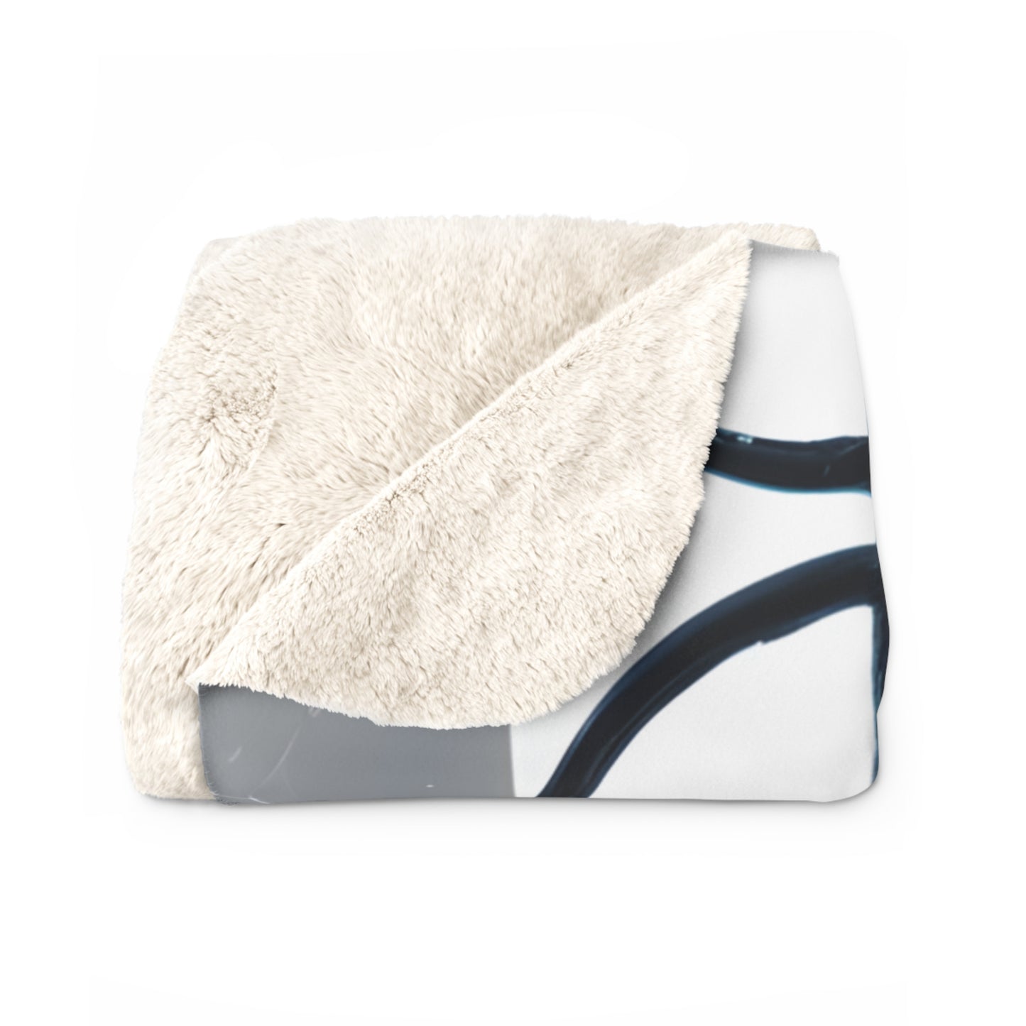 Sherpa Fleece Blanket with Futuristic Cyber Design