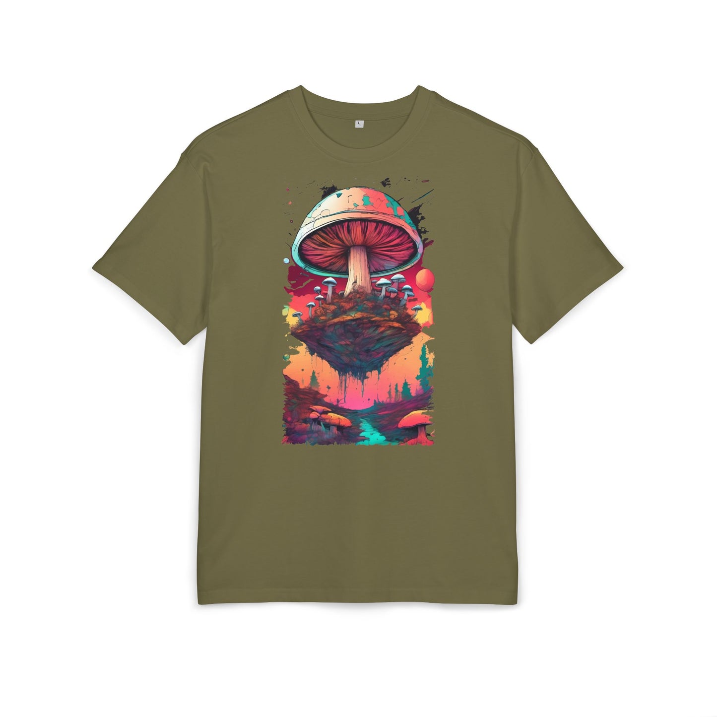 Psychedelic Mushroom Unisex Tee - Oversize Graphic T-Shirt for Festivals, Art Lovers, Gifts, and Casual Wear