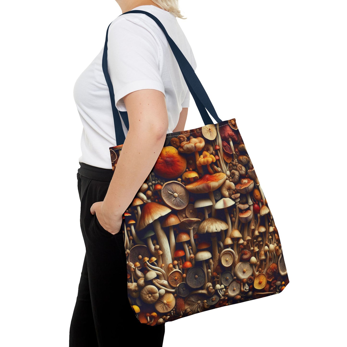 Mushroom Print Tote Bag - Eco-Friendly, Stylish, Nature-Inspired, Perfect for Gifting, Everyday Use, Farmers Market, Bohemian Vibe