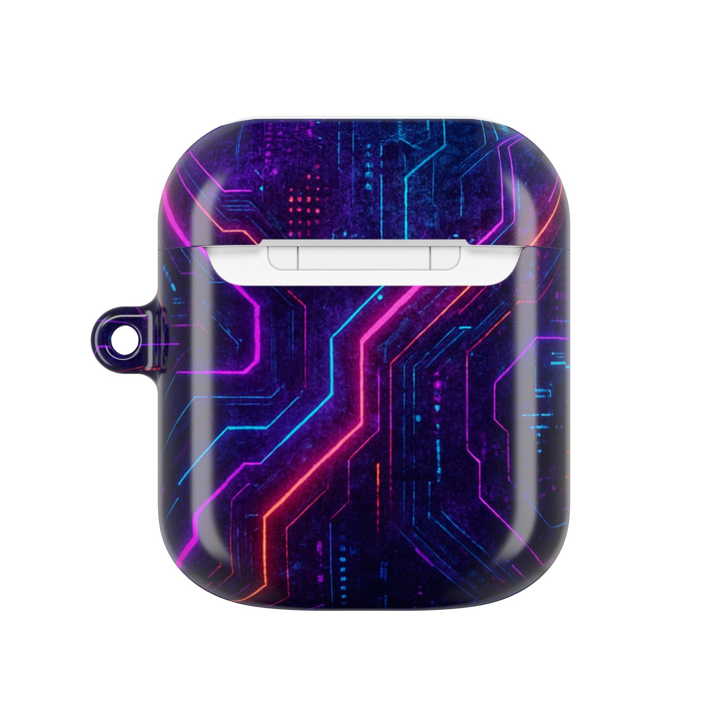Futuristic AirPod Case, Cyberpunk Earbud Holder, Neon Accessory, Tech Gift for Gadget Lovers, Sleek & Stylish Protection
