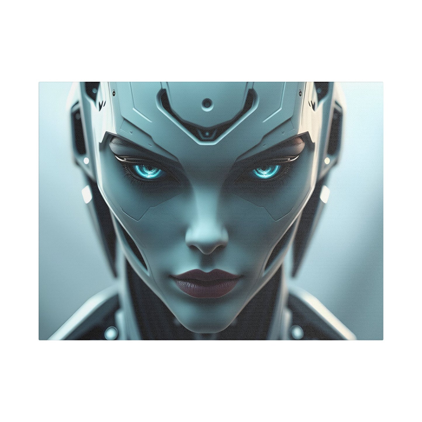 Futuristic Robot Art Canvas Print, Sci-Fi Wall Decor, Modern Home Artwork, Tech-Inspired Gift, Unique Living Room Accent