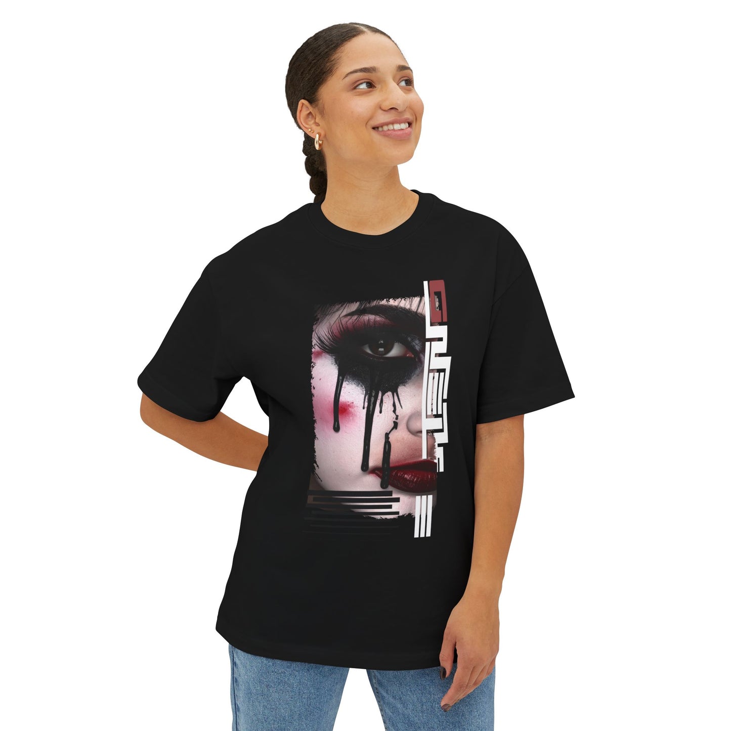 Artistic Oversized Tee - Bold Abstract Design, Streetwear, Casual Style, Unique Gift, Graphic Tee