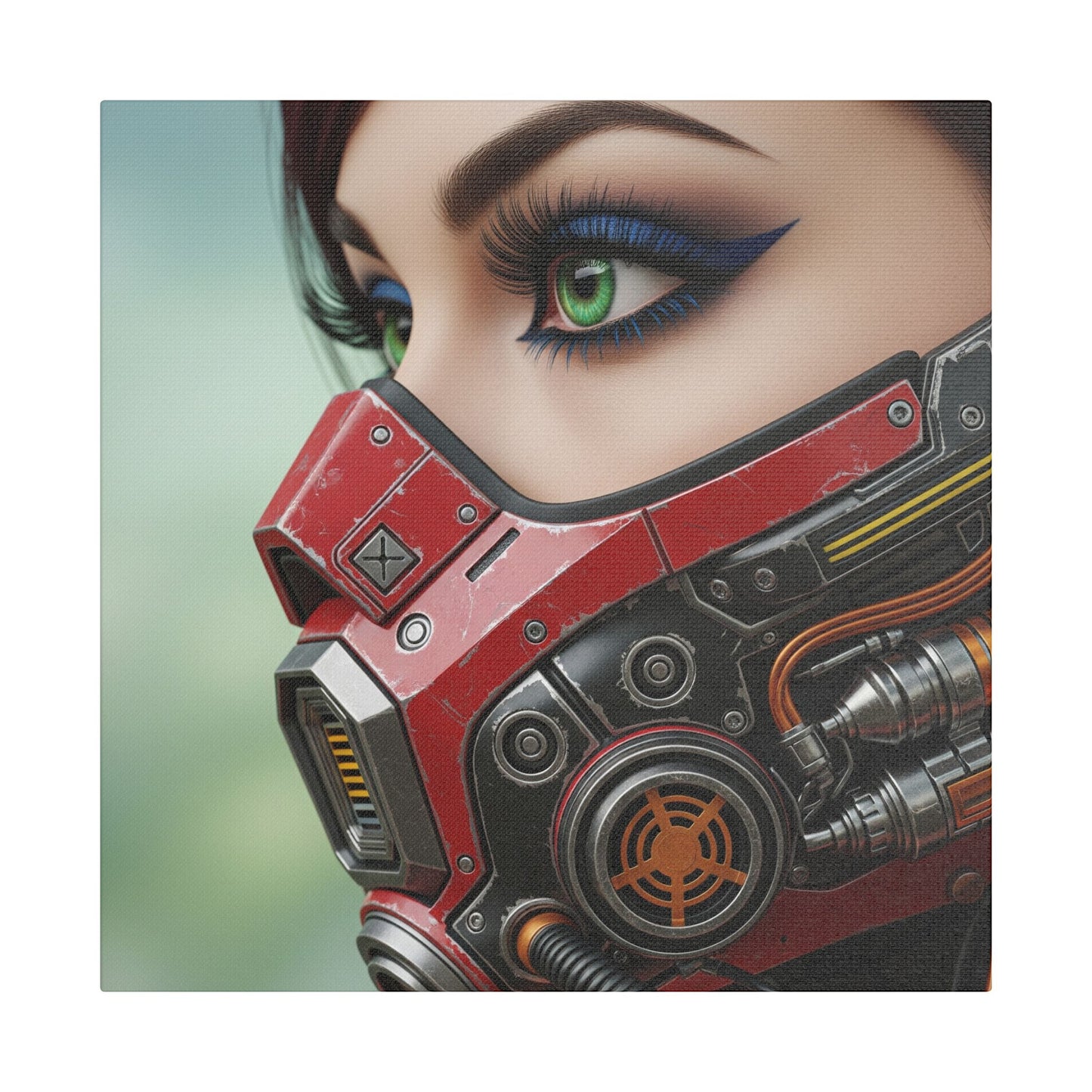 Futuristic Satin Canvas Art Print, Wall Decor for Gamers, Tech Enthusiasts, and Sci-Fi Fans, Unique Gift Idea for Birthdays