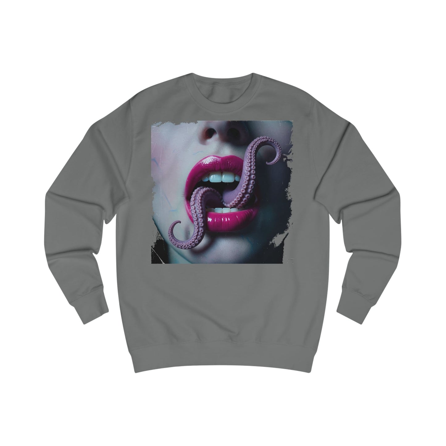 Octopus Kiss Sweatshirt, Unique Graphic Sweatshirt, Unisex Apparel, Perfect for Halloween, Trendy Gift, Casual Style