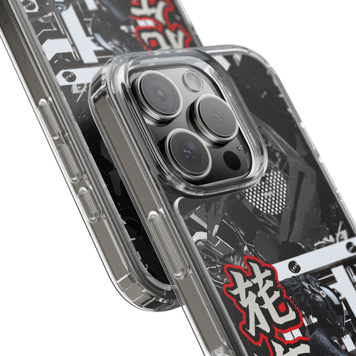 Clear Phone Case with Stylish Graphic Design for Tech Enthusiasts
