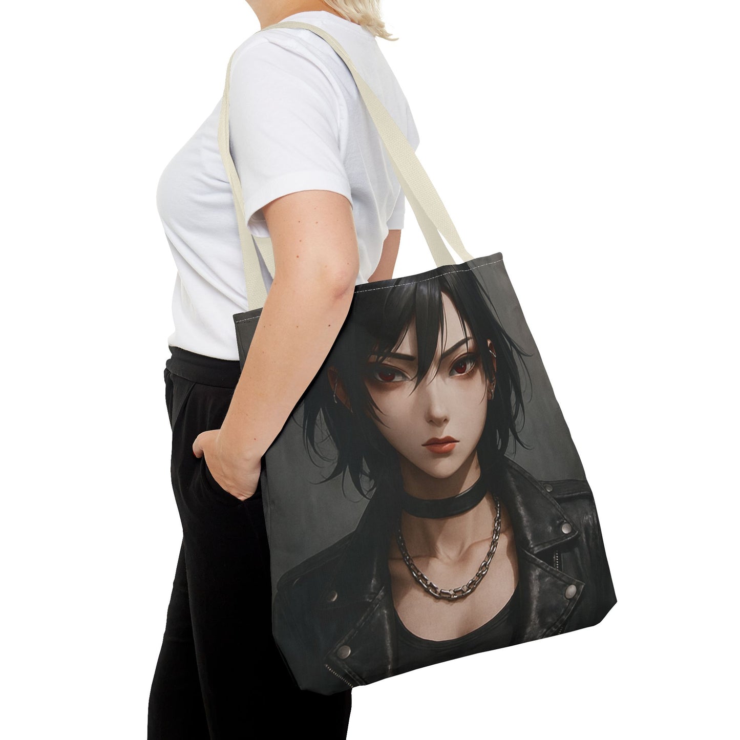 Edgy Art Tote Bag | Unique Gothic Shopper | Gift for Music Lovers, Fashionistas, or Occasions | Stylish Graphic Bag