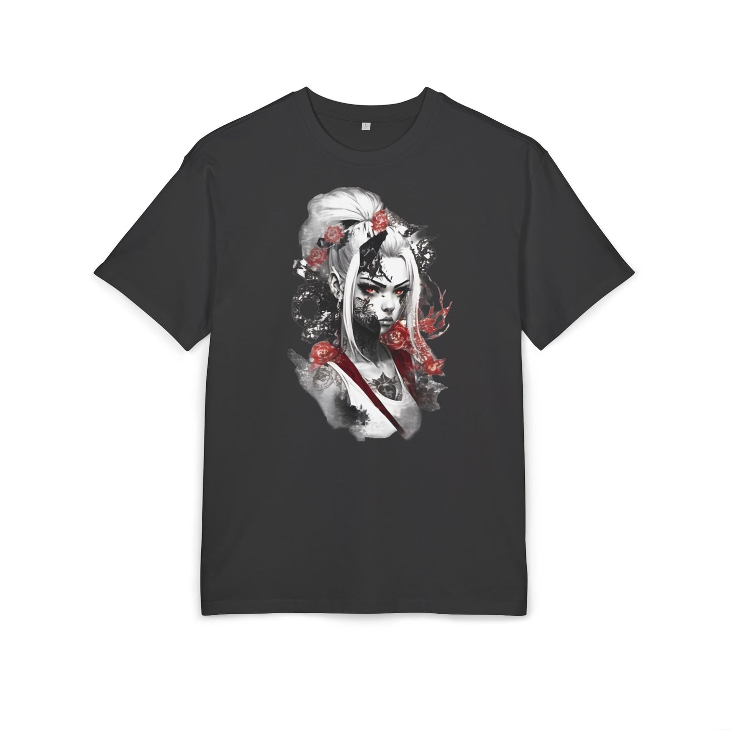 Artistic Unisex Heavy Oversize Tee - Bold Floral Graphics