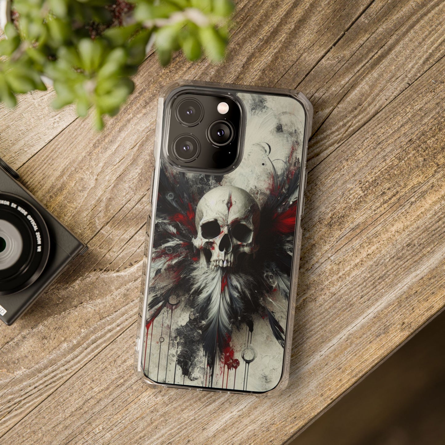 Gothic Skull Phone Case, Unique iPhone Cover, Edgy Smartphone Protector, Halloween Gift, Alternative Accessories