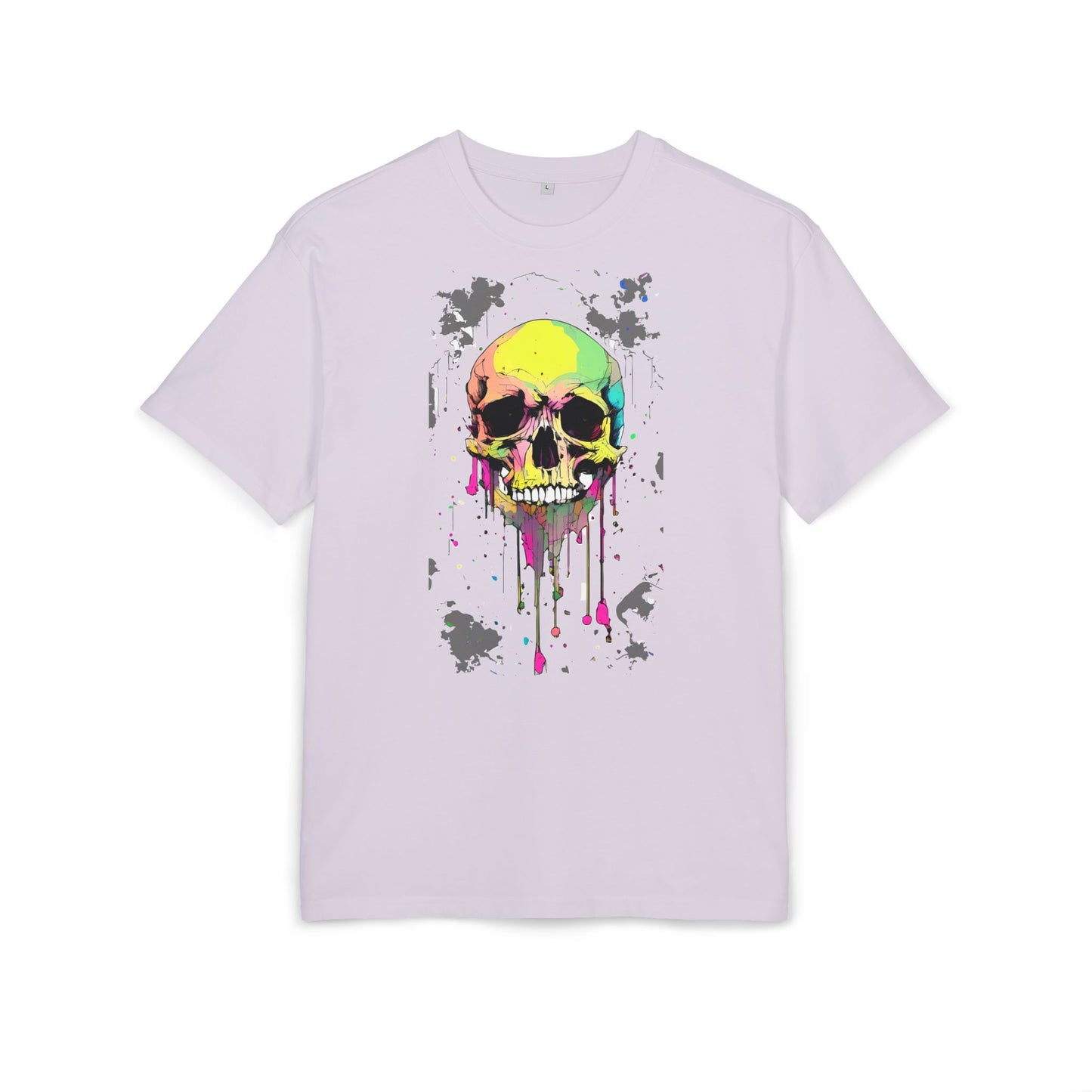 Colorful Skull Oversized Tee - Edgy Graphic Shirt for Casual Wear, Street Style, Gifts, etc.