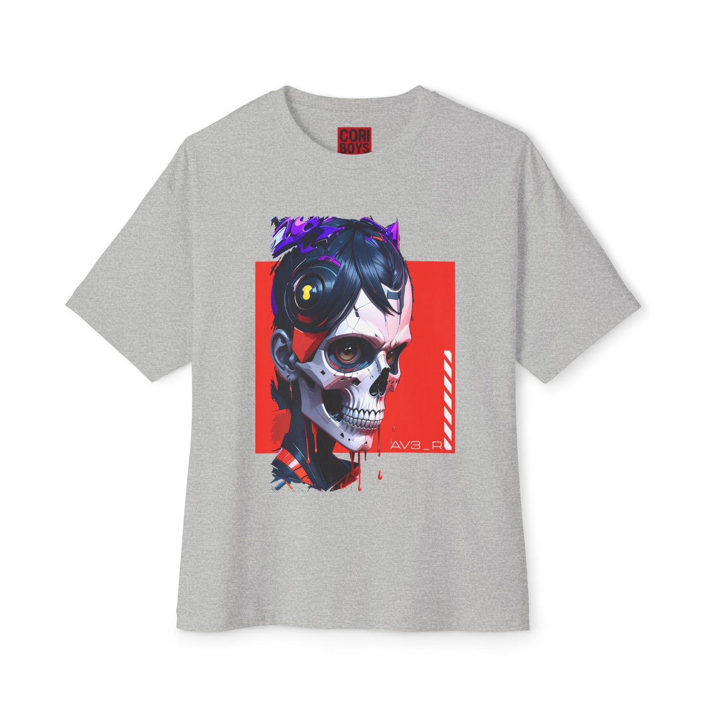 Edgy Oversized Tee with Skull Design, Streetwear Shirt for Art Lovers, Unisex Graphic Tee, Halloween Apparel, Trendy Casual Wear