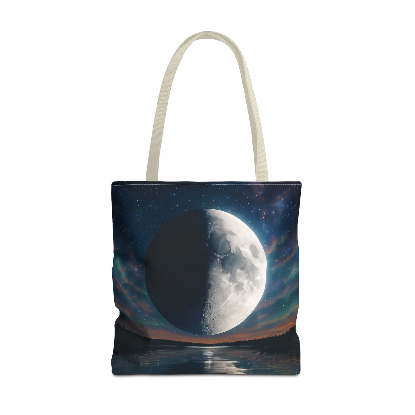 Lunar Dreams Tote Bag, Cosmic Canvas Bag, Astrology Gift, Celestial Purse, Boho Moon Tote, Night Sky Shopping Bag