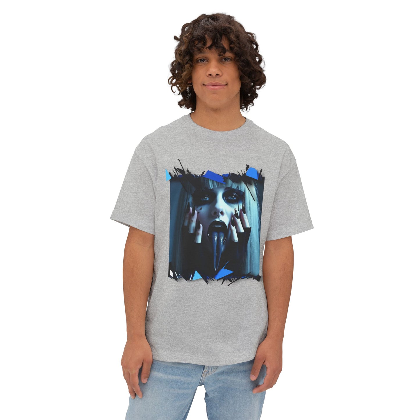 Edgy Oversized Tee - Unisex Graphic Shirt, Streetwear Fashion, Unique Gift for Him/Her, Casual or Trendy Look, Art Enthusiast Apparel