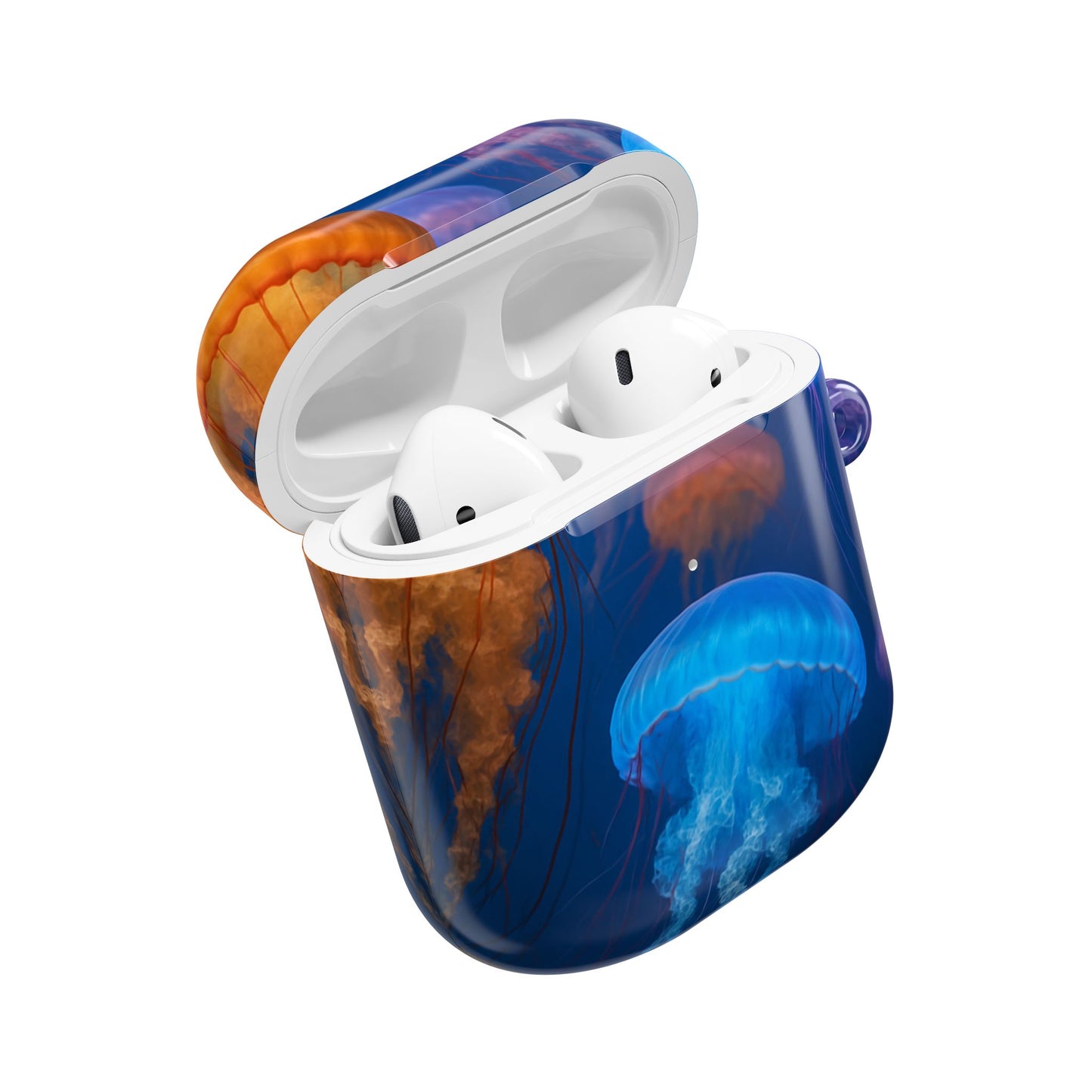 Vibrant Jellyfish AirPod Case, Ocean-Themed Accessory, Colorful AirPod Cover, Unique Gift for Ocean Lovers, Underwater Aesthetic