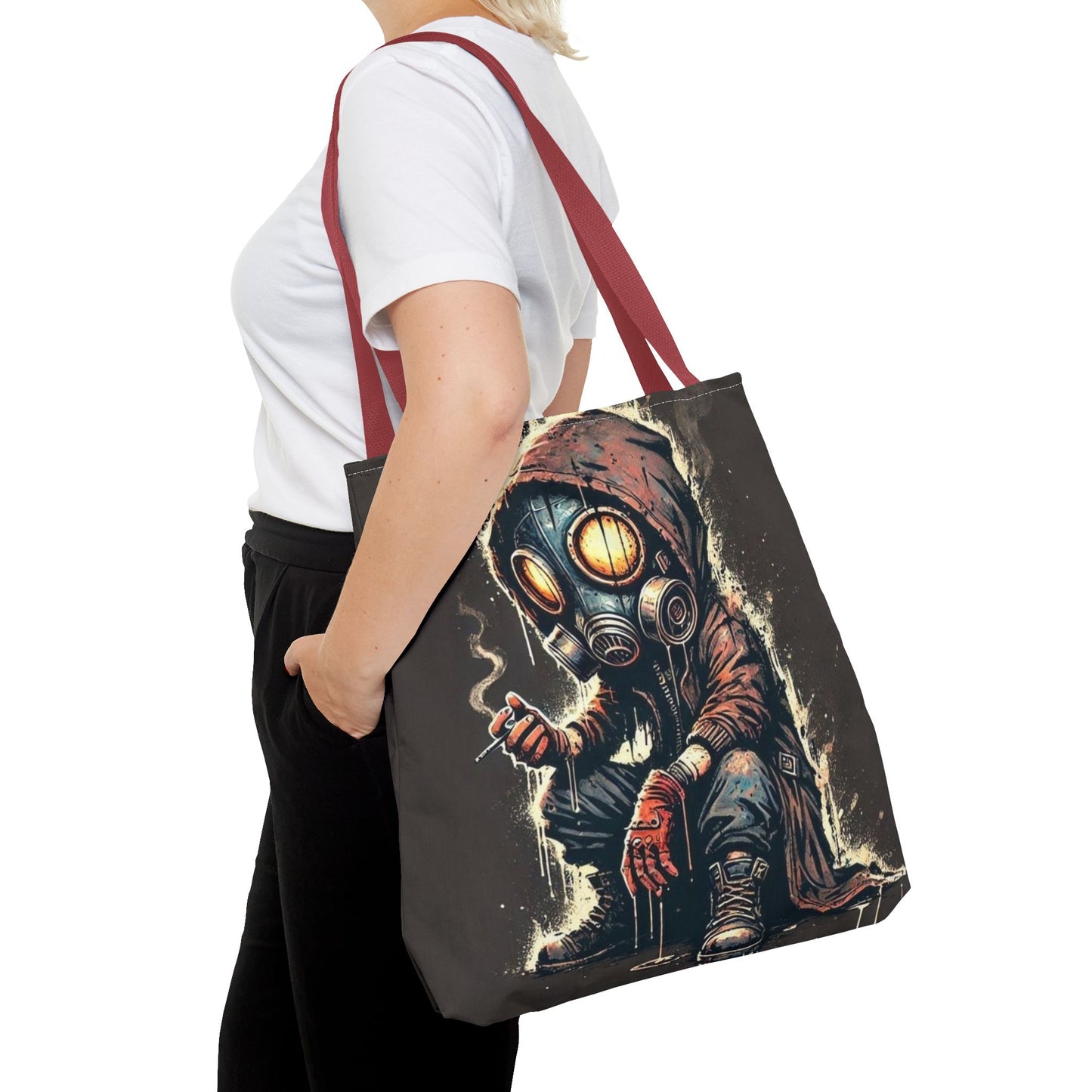 Gothic Tote Bag, Unique AOP Tote, Artful Shopping Bag, Edgy Gift for Her, Trendy Eco-Friendly Tote, Halloween Accessory
