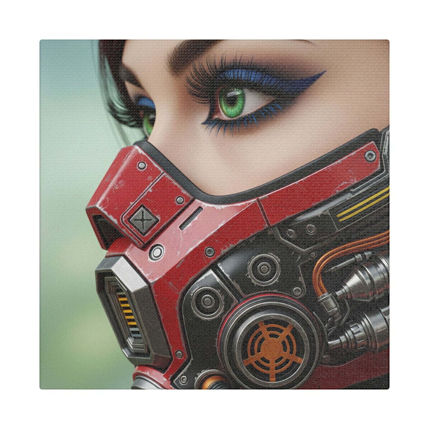 Futuristic Satin Canvas Art Print, Wall Decor for Gamers, Tech Enthusiasts, and Sci-Fi Fans, Unique Gift Idea for Birthdays