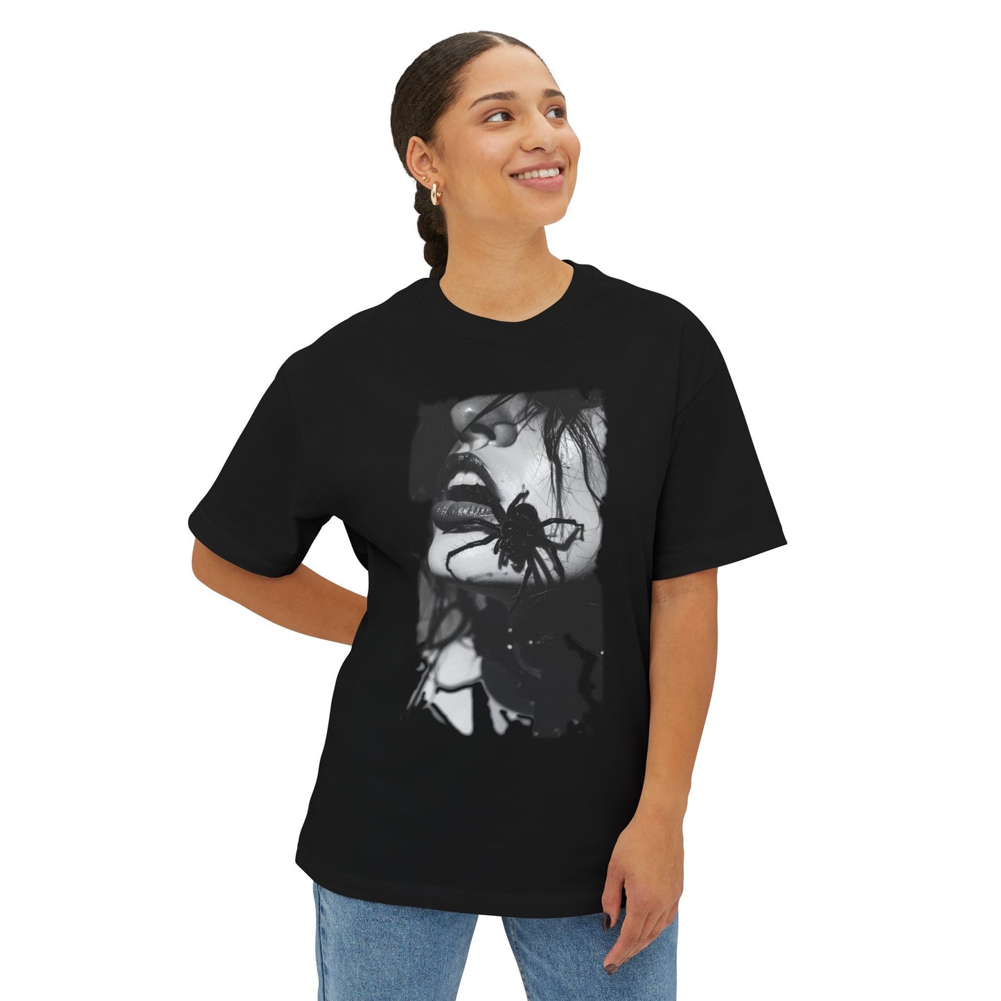 Edgy Art Graphic Tee, Unisex Oversized Shirt, Alternative Fashion, Streetwear Style, Gift for Art Lovers