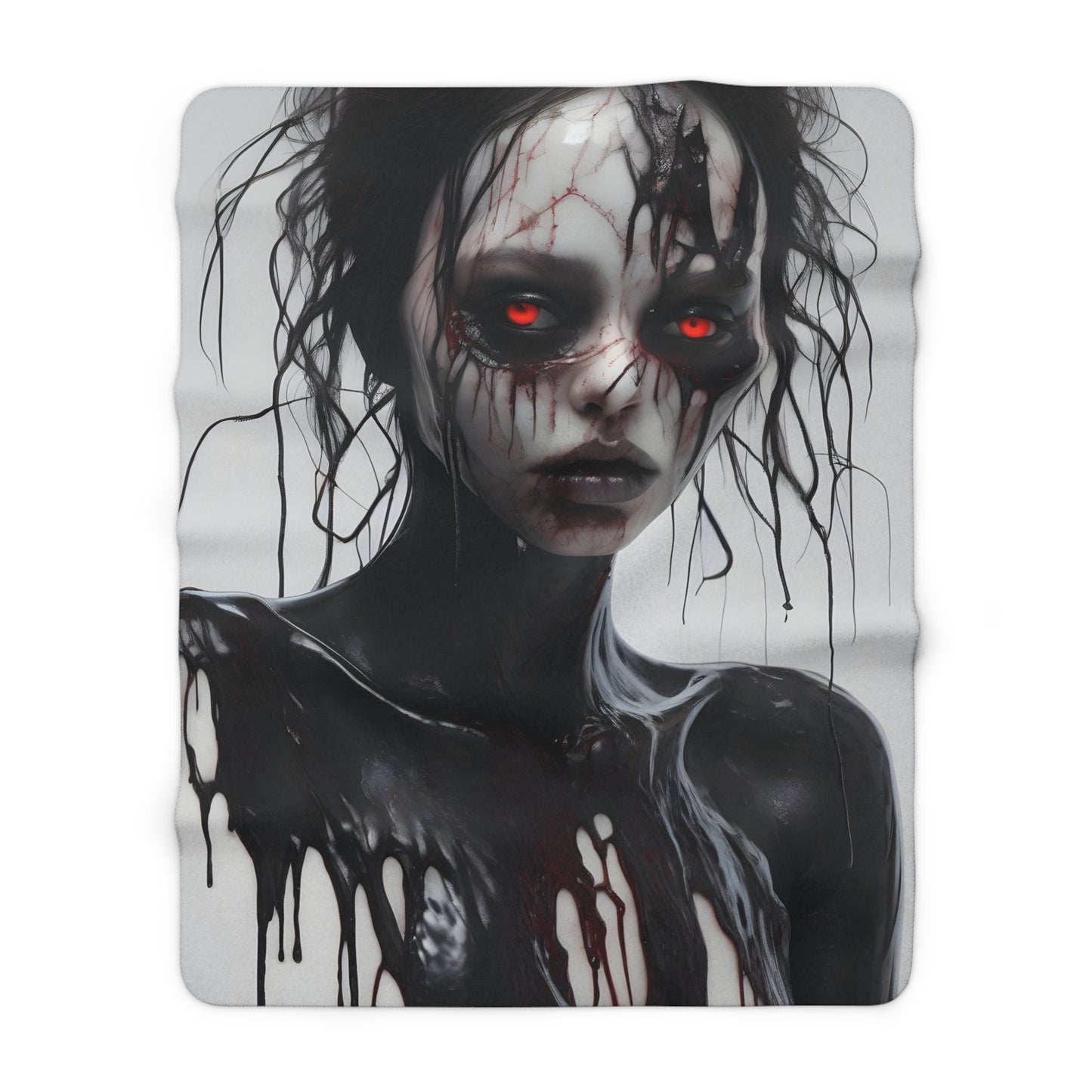 Sherpa Fleece Blanket with Dark Horror Design