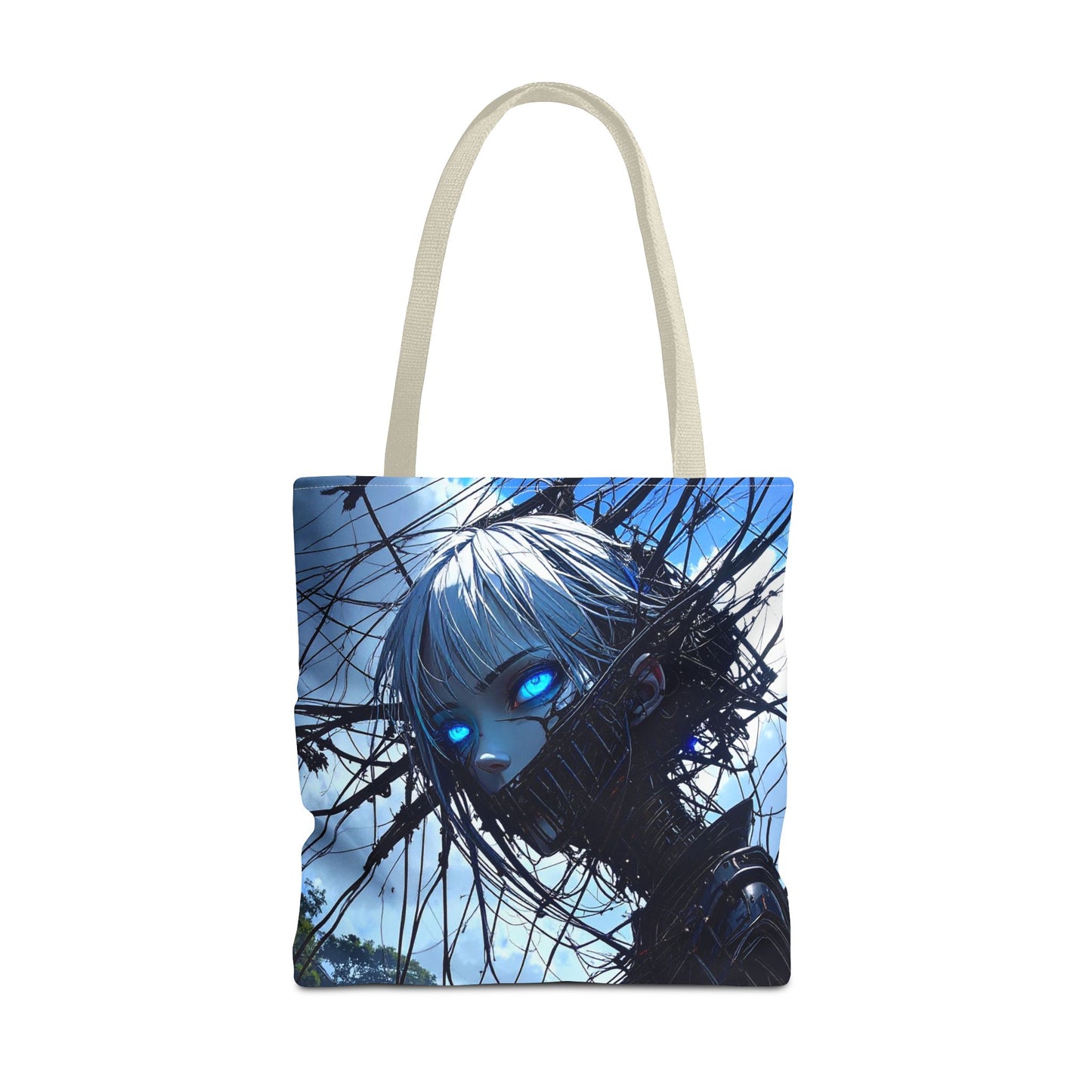Futuristic Anime Tote Bag, Stylish Carry-All, Art Lover Gift, Unique Graphic Design Tote, Everyday Use Bag, Perfect for Shopping