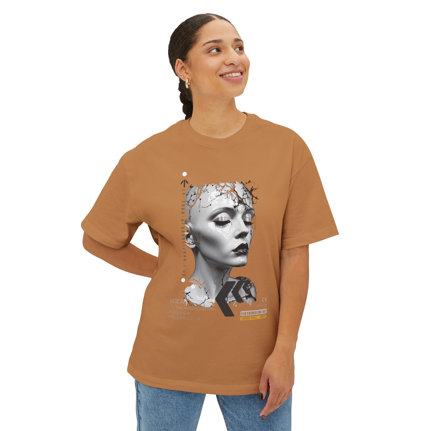 Chic Graphic Tee, Unisex Streetwear, Trendy Oversized Shirt, Modern Art T-Shirt, Casual Wear for Everyday Style