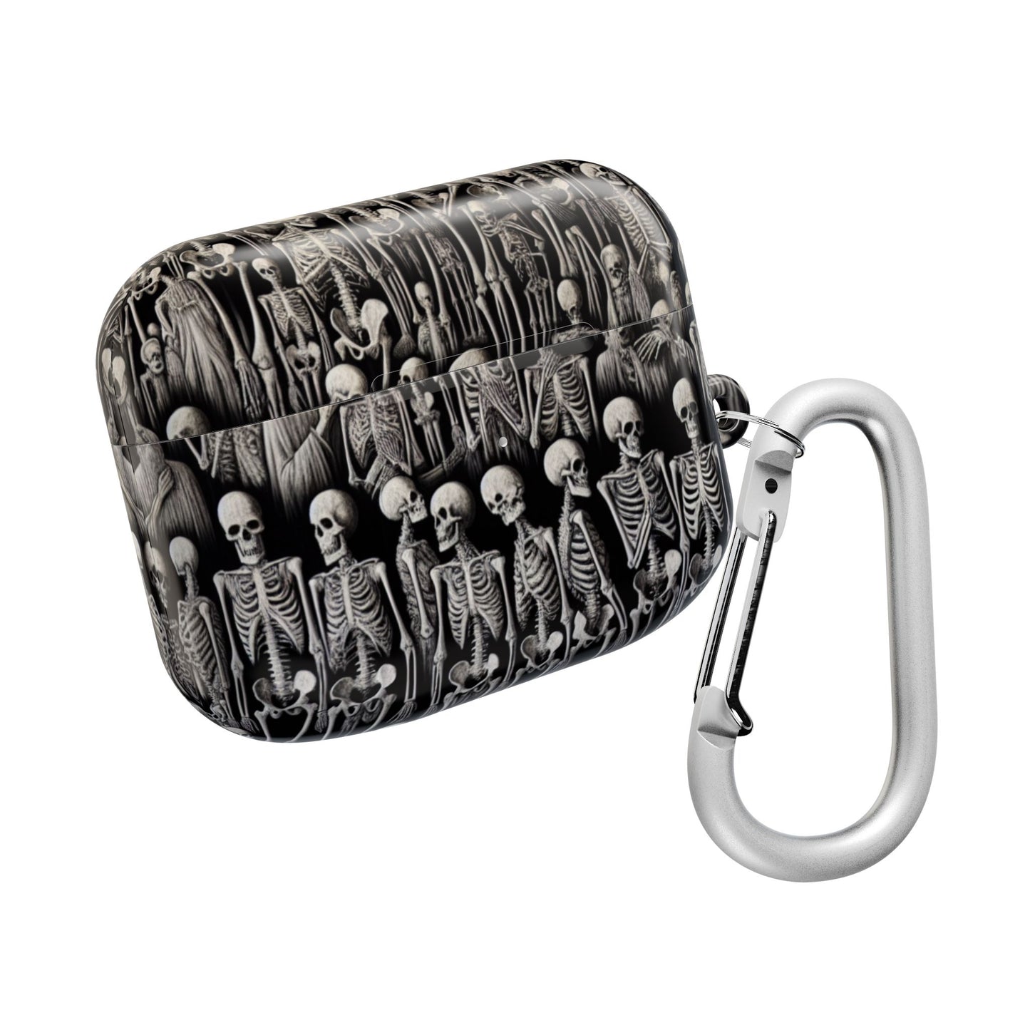 Skeleton Pattern AirPod Case, Cute Halloween Accessory, Spooky Gift for Music Lovers, Fun Phone Accessories, Unique Earbud Holder