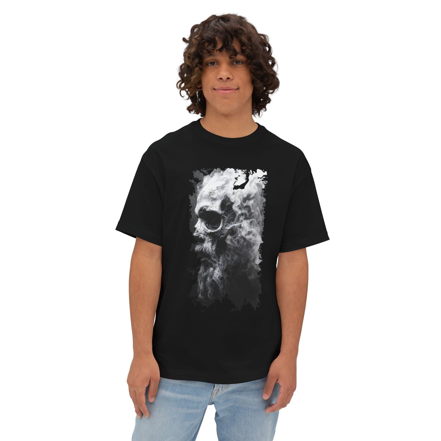 Edgy Oversized Graphic Tee | Casual Streetwear, Unisex T-Shirt, Skull Design, Gifts for Him/Her, Everyday Wear